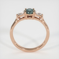 0.48 Ct. Greyish Blue Sapphire Ring, 18K Rose Gold 3