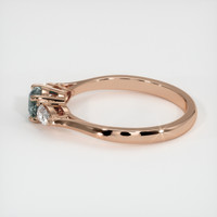 0.48 Ct. Greyish Blue Sapphire Ring, 18K Rose Gold 4