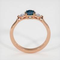 0.58 Ct. Sapphire Ring, 18K Rose Gold 3