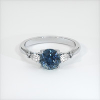 1.56 Ct. Blue Sapphire Ring, 14K White Gold 1
