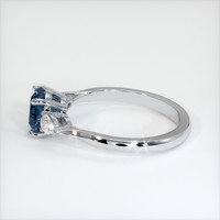 1.56 Ct. Blue Sapphire Ring, 14K White Gold 4