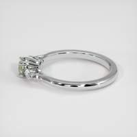 0.47 Ct. Bluish Green Sapphire Ring, 18K White Gold 4