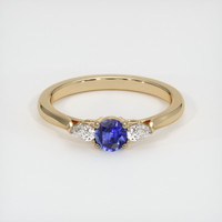 0.44 Ct. Sapphire Ring, 14K Yellow Gold 1