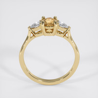 0.49 Ct. Yellowish Brown Sapphire Ring, 18K Yellow Gold 3
