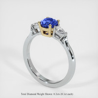 1.08 Ct. Sapphire Ring, 14K Yellow & White 2