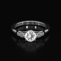 0.84 Ct. Sapphire Ring, 14K Yellow & White 1