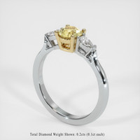 0.80 Ct. Sapphire Ring, 18K Yellow & White 2