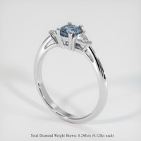 0.60 Ct. Sapphire Ring, Platinum 950 2