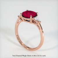 2.76 Ct. Ruby Ring, 14K Rose Gold 2