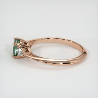 0.74 Ct. Bluish Green Sapphire Ring, 14K Rose Gold 4