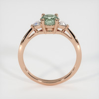 0.76 Ct. Yellowish Green Sapphire Ring, 14K Rose Gold 3