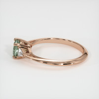 0.76 Ct. Yellowish Green Sapphire Ring, 14K Rose Gold 4