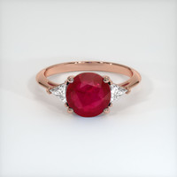 2.76 Ct. Ruby Ring, 18K Rose Gold 1