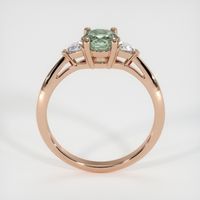 0.76 Ct. Yellowish Green Sapphire Ring, 18K Rose Gold 3