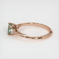 0.76 Ct. Yellowish Green Sapphire Ring, 18K Rose Gold 4