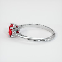 1.10 Ct. Pinkish Red Ruby Ring, 10K White Gold 4