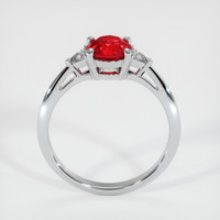 1.20 Ct. Pinkish Red Ruby Ring, 10K White Gold 3