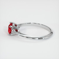 1.20 Ct. Pinkish Red Ruby Ring, 10K White Gold 4