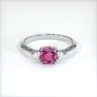 1.56 Ct. Pink Sapphire Ring, 14K White Gold 1