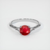 1.09 Ct. Ruby Ring, 14K White Gold 1