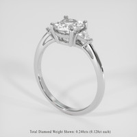 1.38 Ct. White Sapphire Ring, 14K White Gold 2