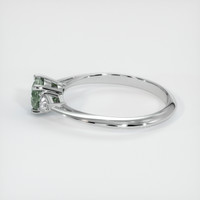 0.94 Ct. Bluish Green Sapphire Ring, 14K White Gold 4