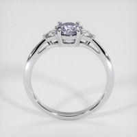 0.77 Ct. Greyish Blue Sapphire Ring, 14K White Gold 3