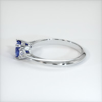 0.77 Ct. Blue Sapphire Ring, 18K White Gold 4
