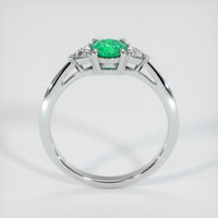 0.40 Ct. Emerald Ring, 18K White Gold 3