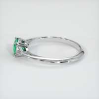 0.40 Ct. Emerald Ring, 18K White Gold 4