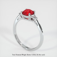 Ruby Ring 1.21 Ct., 18K White Gold Preview