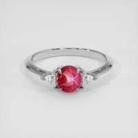0.94 Ct. Ruby Ring, 18K White Gold 1