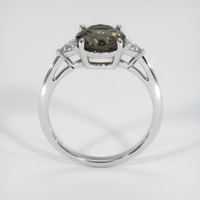 2.24 Ct. Bluish Grey Sapphire Ring, 18K White Gold 3