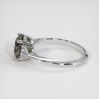 2.24 Ct. Bluish Grey Sapphire Ring, 18K White Gold 4