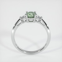 0.94 Ct. Bluish Green Sapphire Ring, 18K White Gold 3
