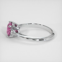 2.07 Ct. Purplish Pink Sapphire Ring, 18K White Gold 4