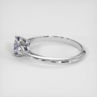 0.77 Ct. Greyish Blue Sapphire Ring, 18K White Gold 4