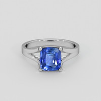 2.36 Ct. Blue Sapphire Ring, Platinum 950 1