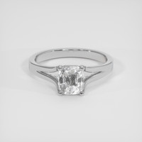 1.51 Ct. White Sapphire Ring, Platinum 950 1