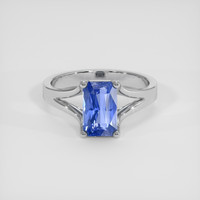 2.07 Ct. Blue Sapphire Ring, 14K White Gold 1