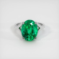 5.84 Ct. Emerald Ring, 18K White Gold 1