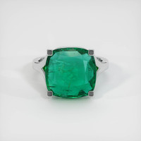 6.93 Ct. Emerald Ring, 18K White Gold 1