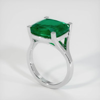 6.93 Ct. Emerald Ring, 18K White Gold 2