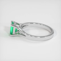 0.87 Ct. Emerald Ring, 18K White Gold 4