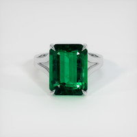 7.80 Ct. Emerald Ring, 18K White Gold 1