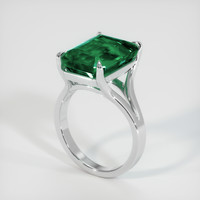 7.80 Ct. Emerald Ring, 18K White Gold 2