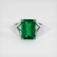 4.76 Ct. Emerald Ring, 18K White Gold 1