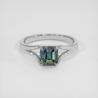 1.58 Ct. Bluish Green Sapphire Ring, 14K Yellow Gold 1