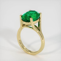 5.84 Ct. Emerald Ring, 18K Yellow Gold 2