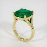 6.93 Ct. Emerald Ring, 18K Yellow Gold 2